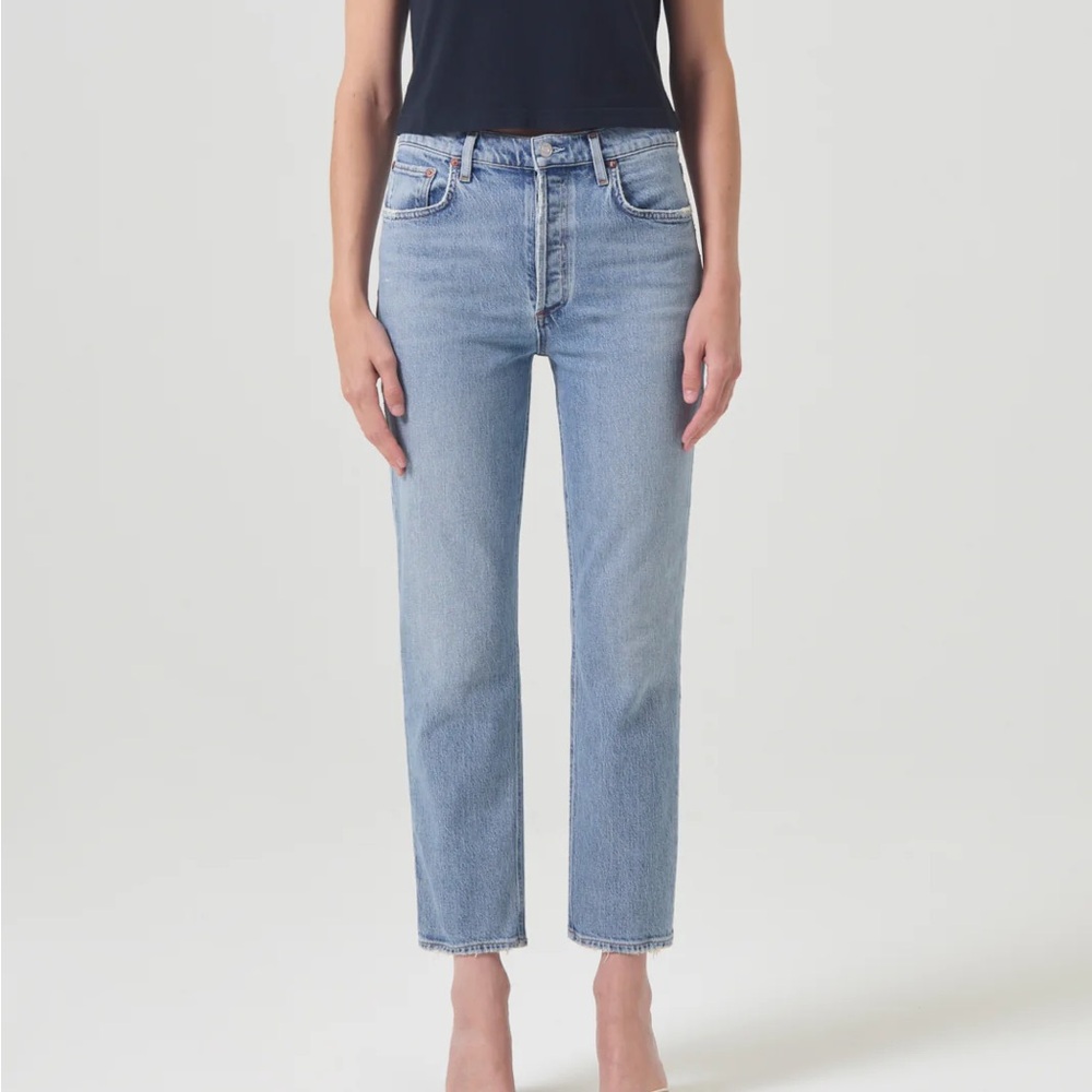 Agolde Riley High Rise Straight Crop (stretch)
